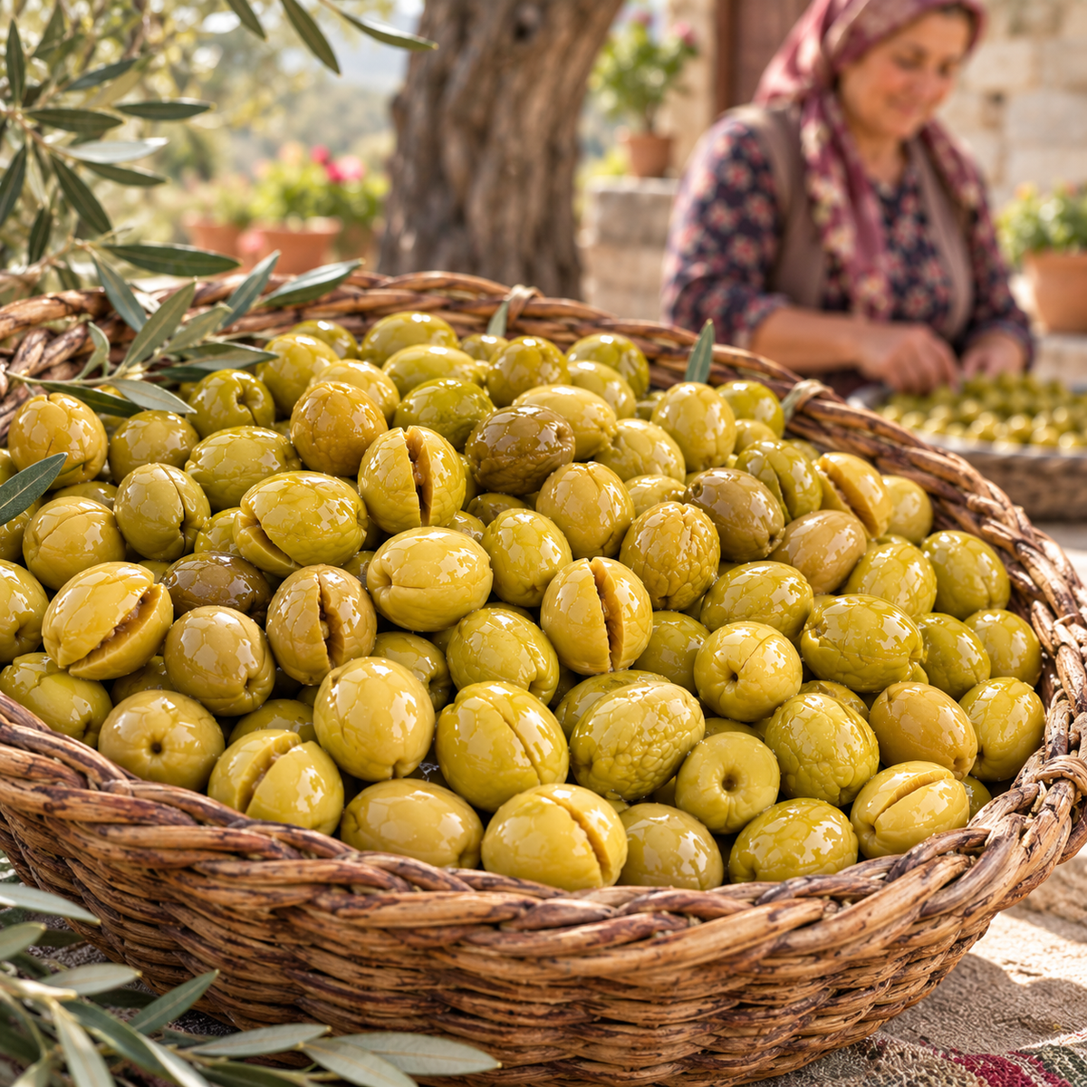 Yeşil Kırma Zeytin 1 Kg