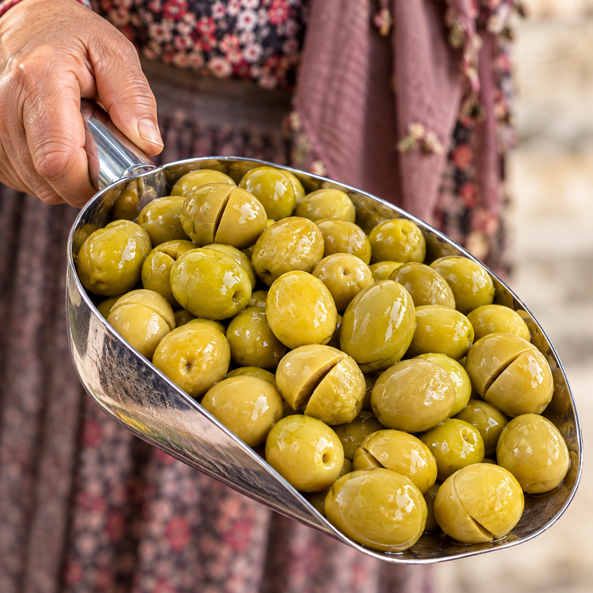 Yeşil Kırma Zeytin 1 Kg