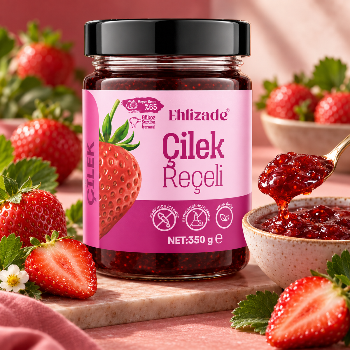 Çilek Reçeli 350 Gr