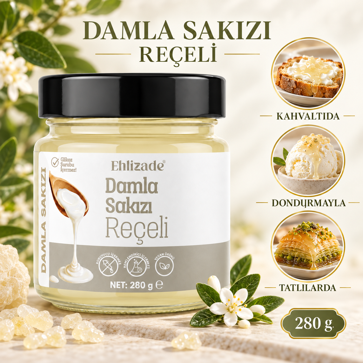 Damla Sakızı Reçeli 240 Gr