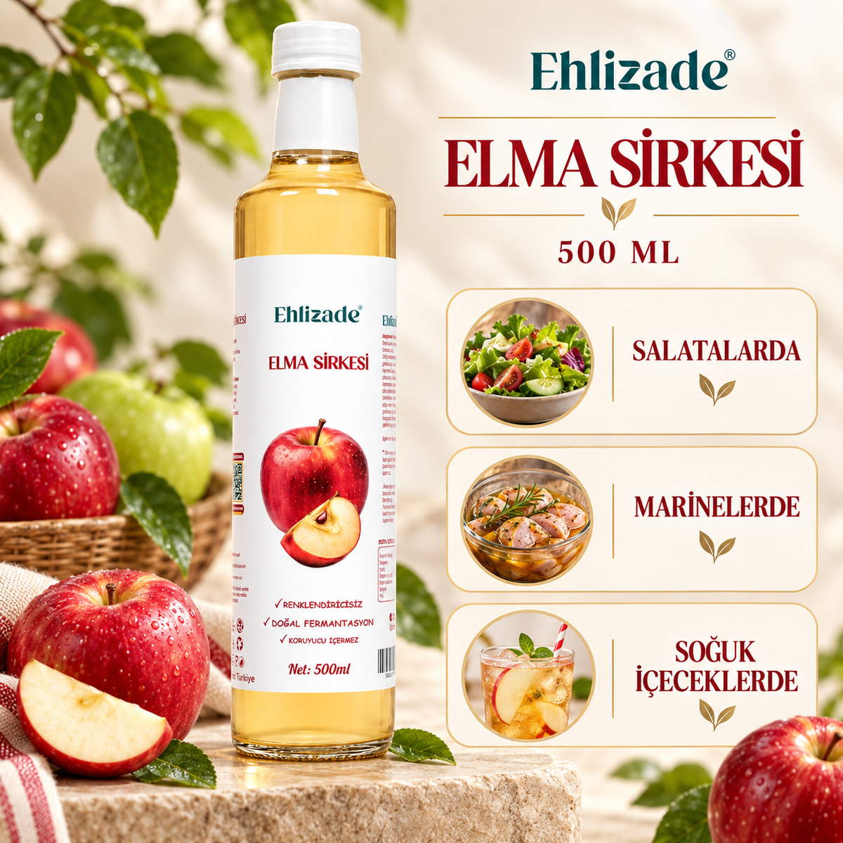 Elma Sirkesi 500 Ml