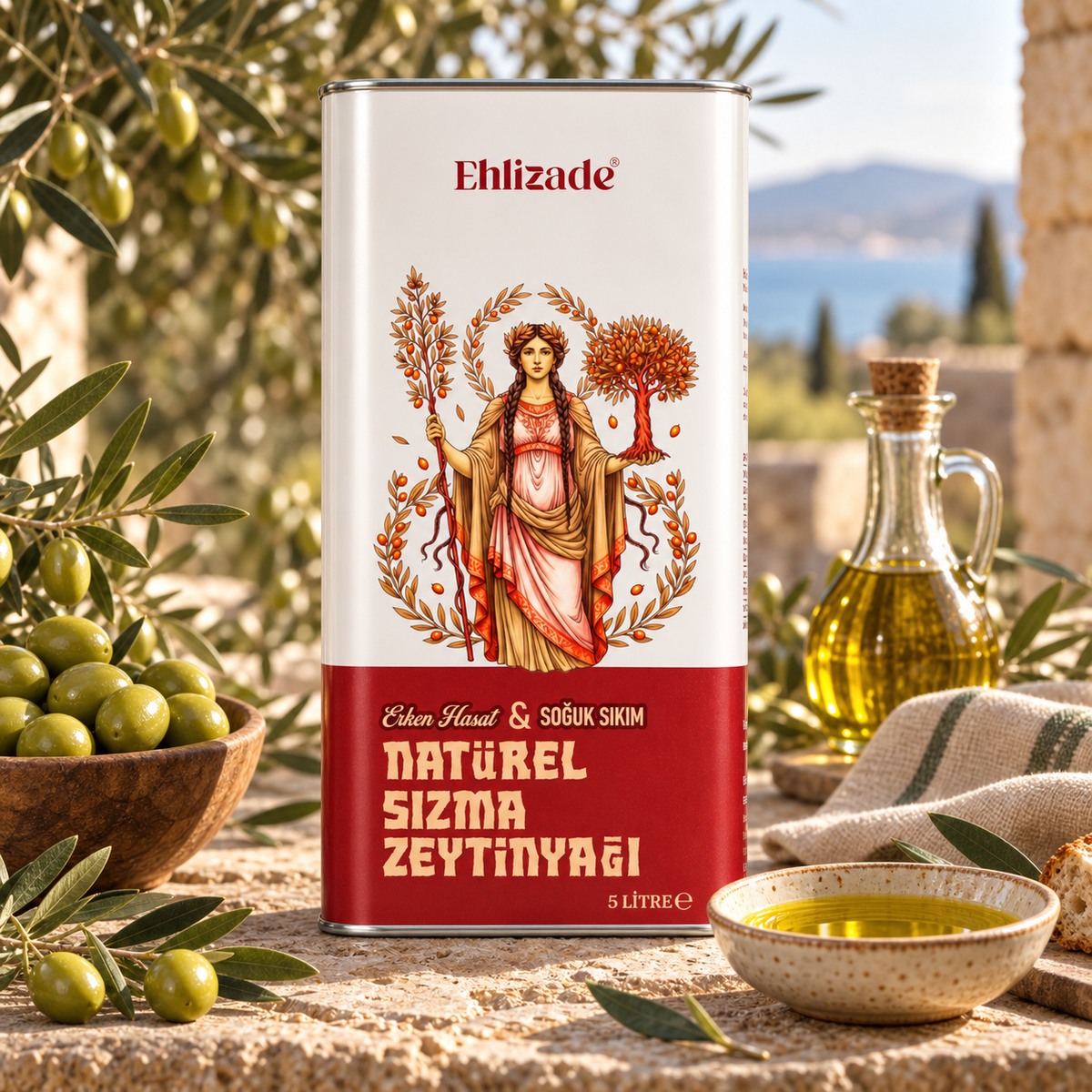 Erken Hasat & Soğuk Sıkım Natürel Sızma Zeytinyağı 5LT