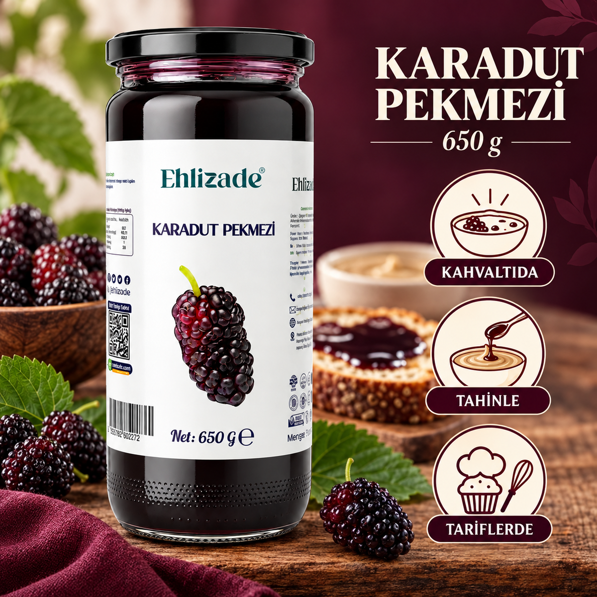 Karadut Pekmezi 650 Gr