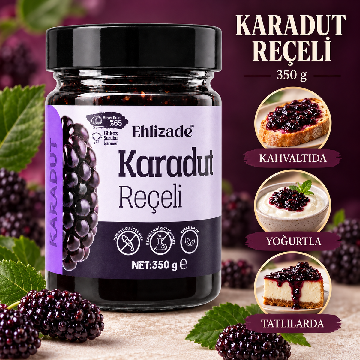 Karadut Reçeli 350 Gr
