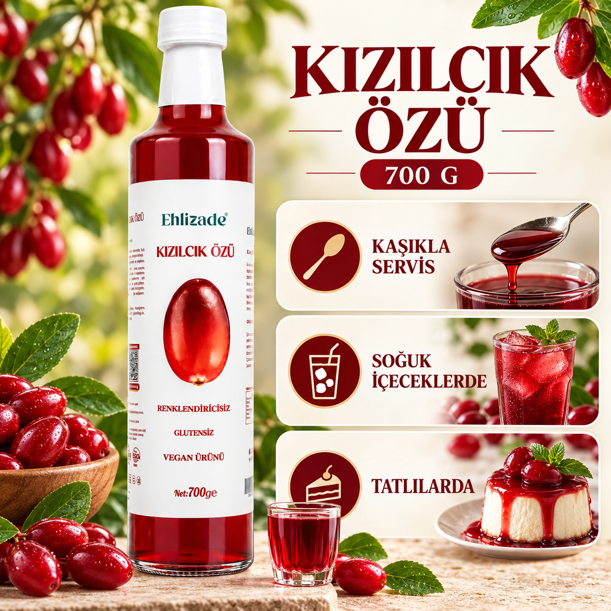 Kızılcık Özü 700 Gr
