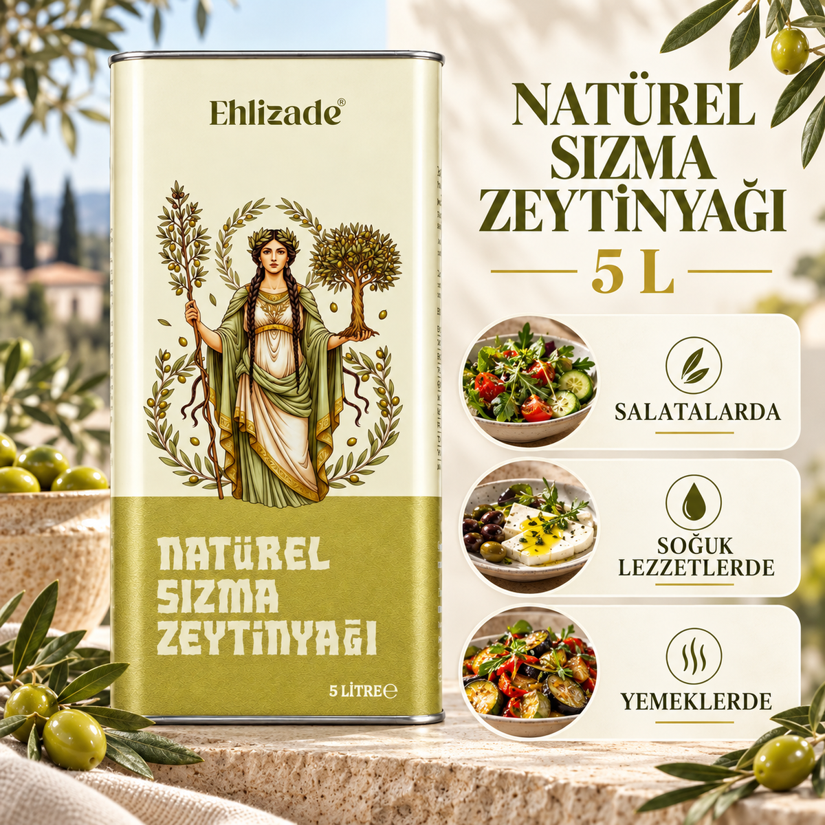 Natürel Sızma Zeytinyağı 5 LT