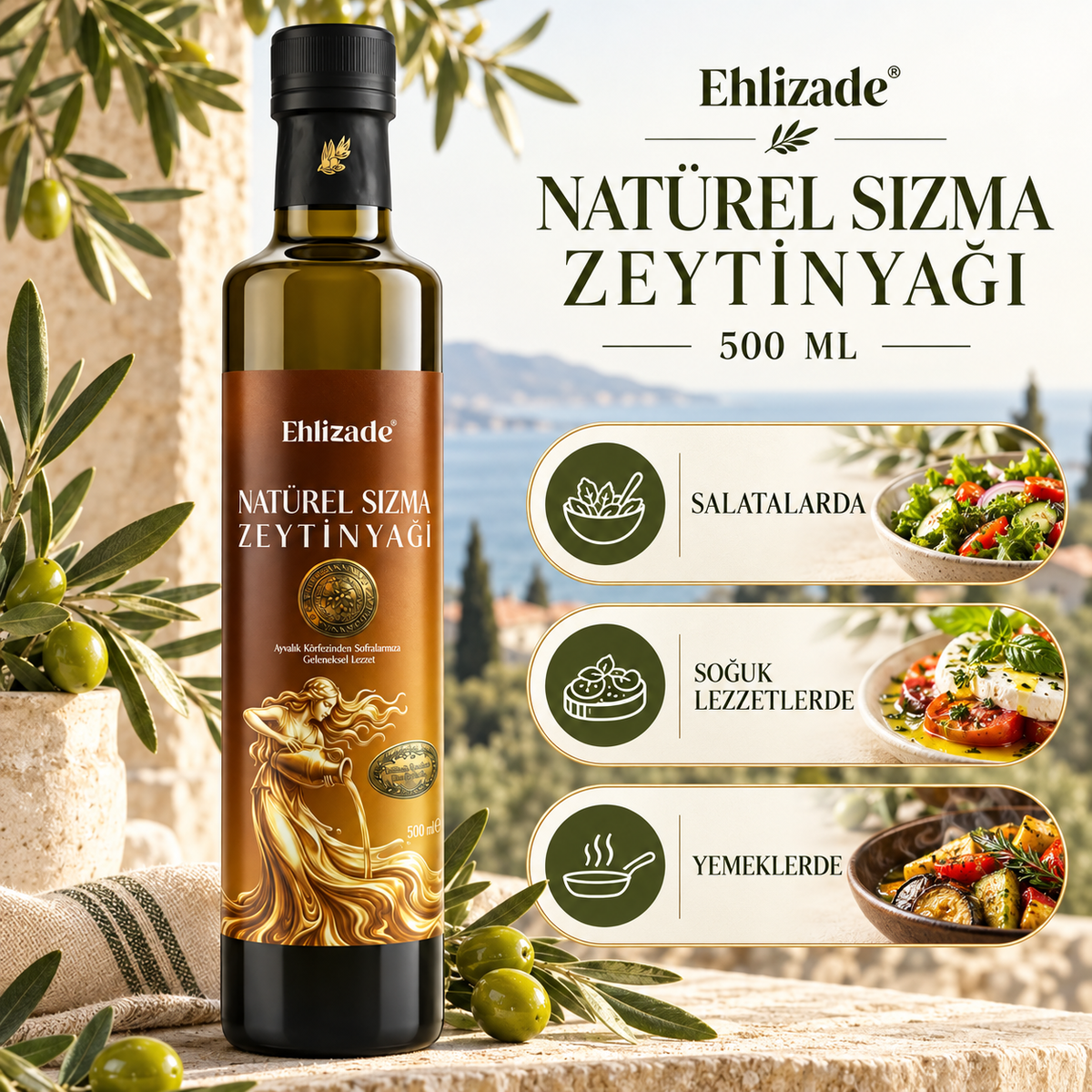 Natürel Sızma Zeytinyağı 500 ML
