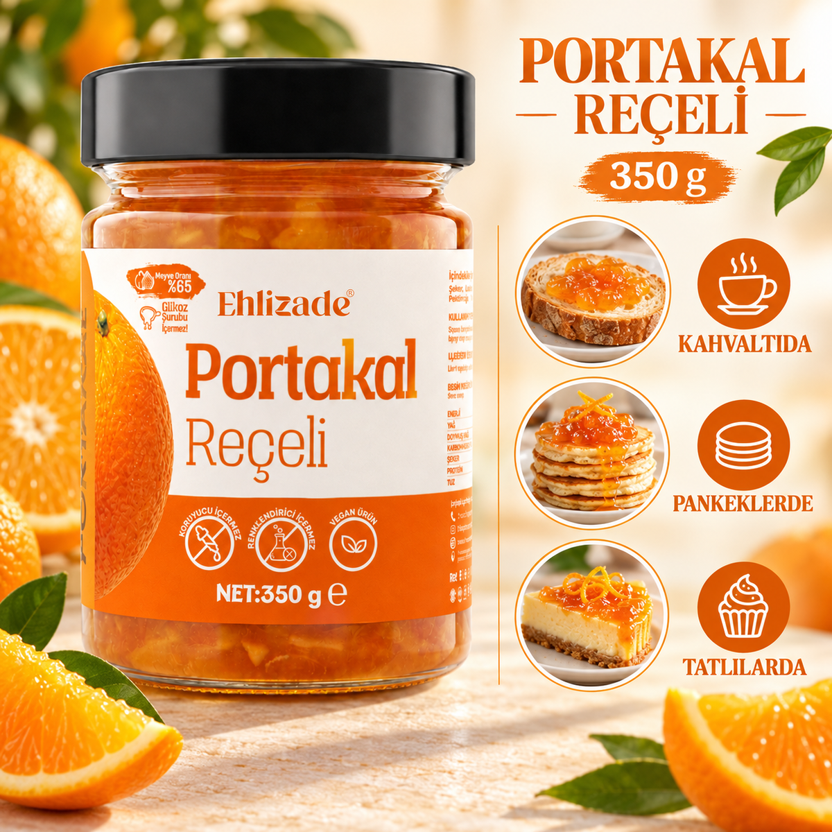 Portakal Reçeli 350 Gr
