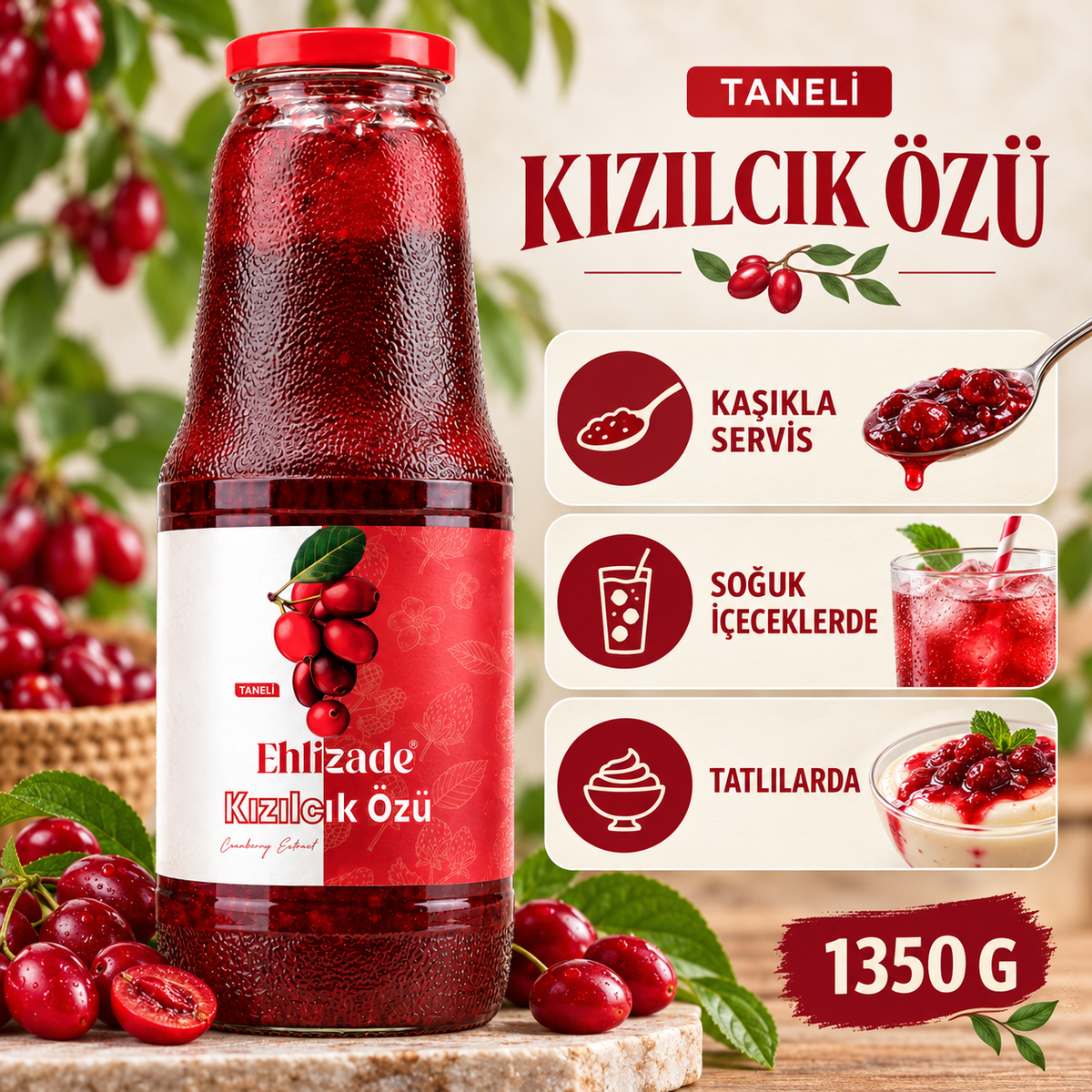 Taneli Kızılcık Özü 1350 G