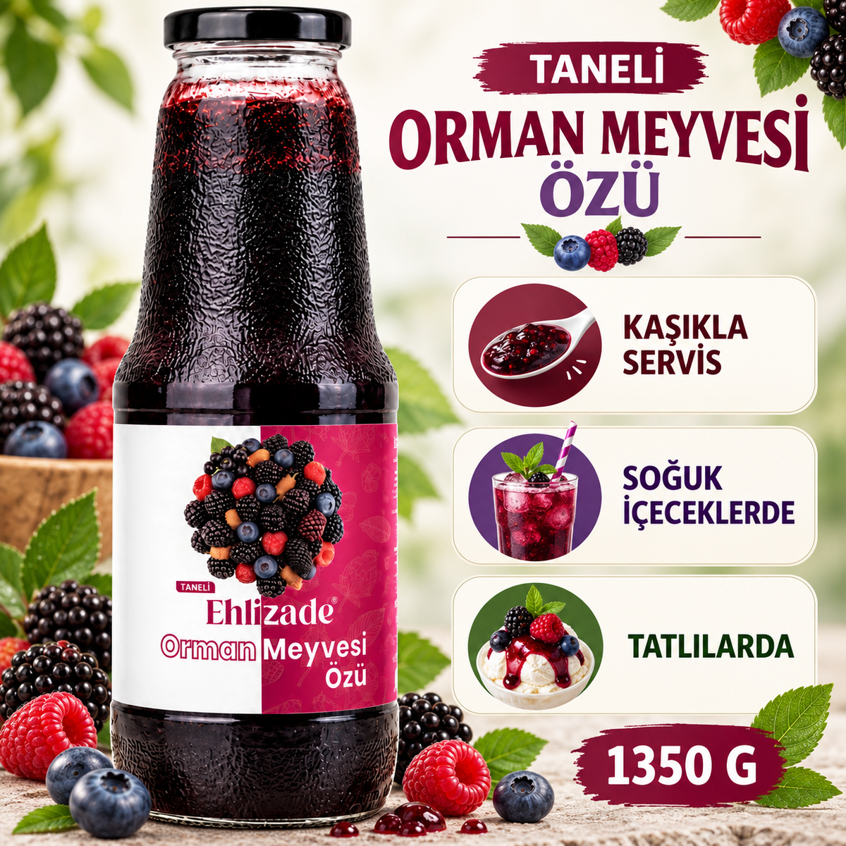 Taneli Orman Meyvesi Özü 1350 G