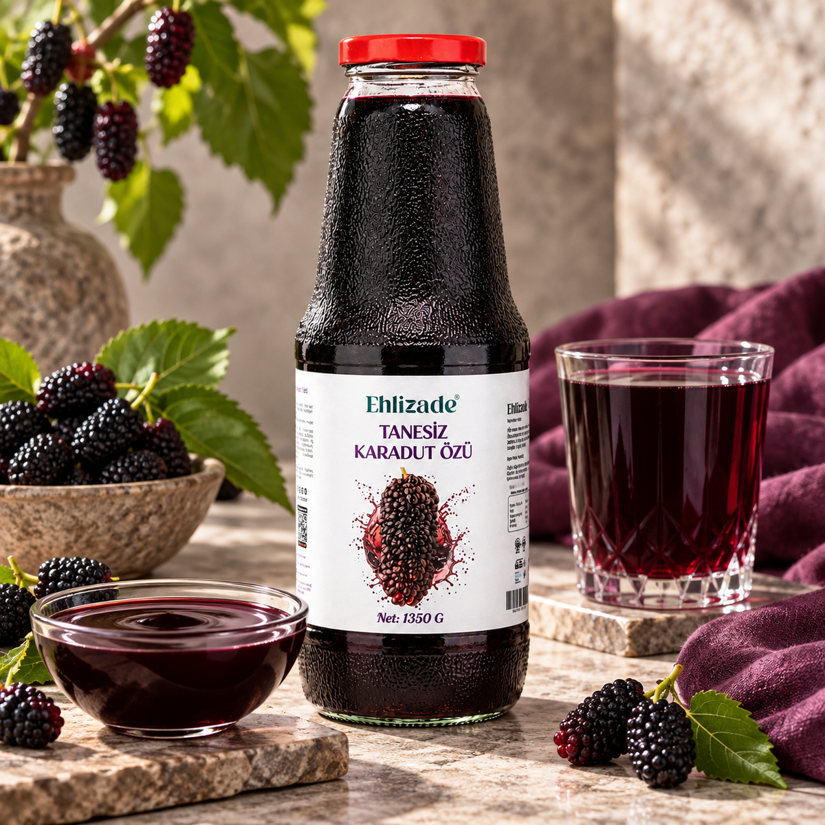 Tanesiz Karadut Özü 1350 Gr