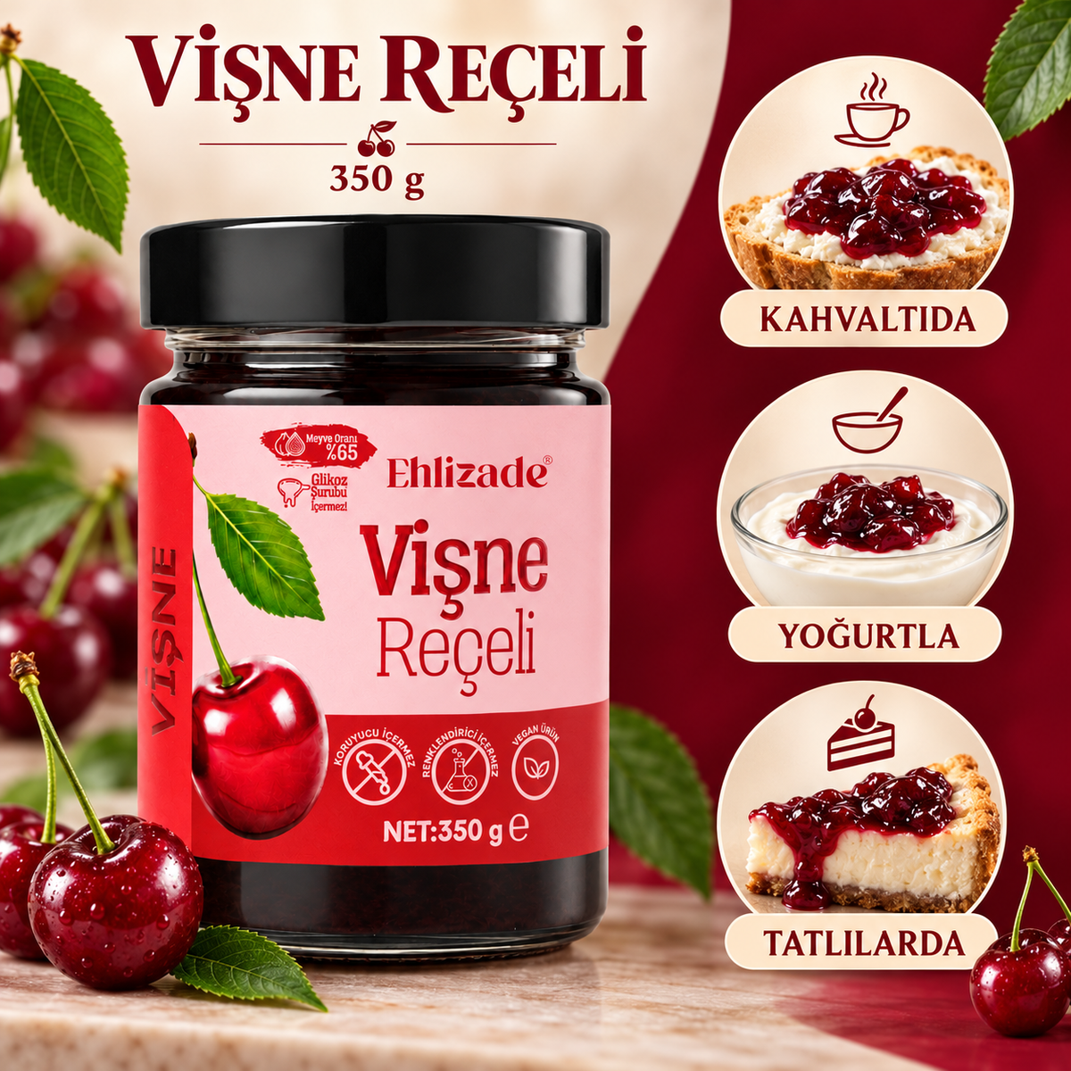 Vişne Reçeli 350 Gr