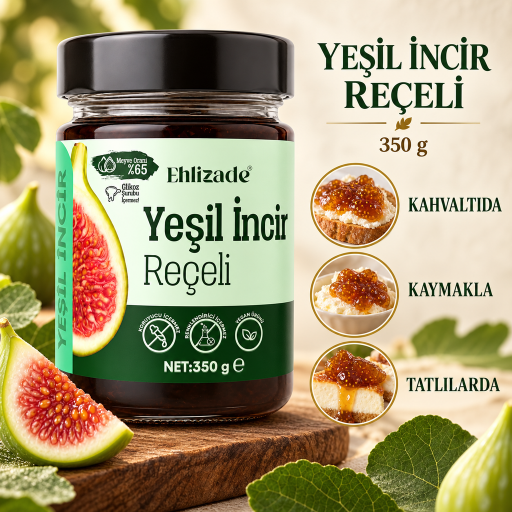 Yeşil Ham İncir Reçeli 350 Gr