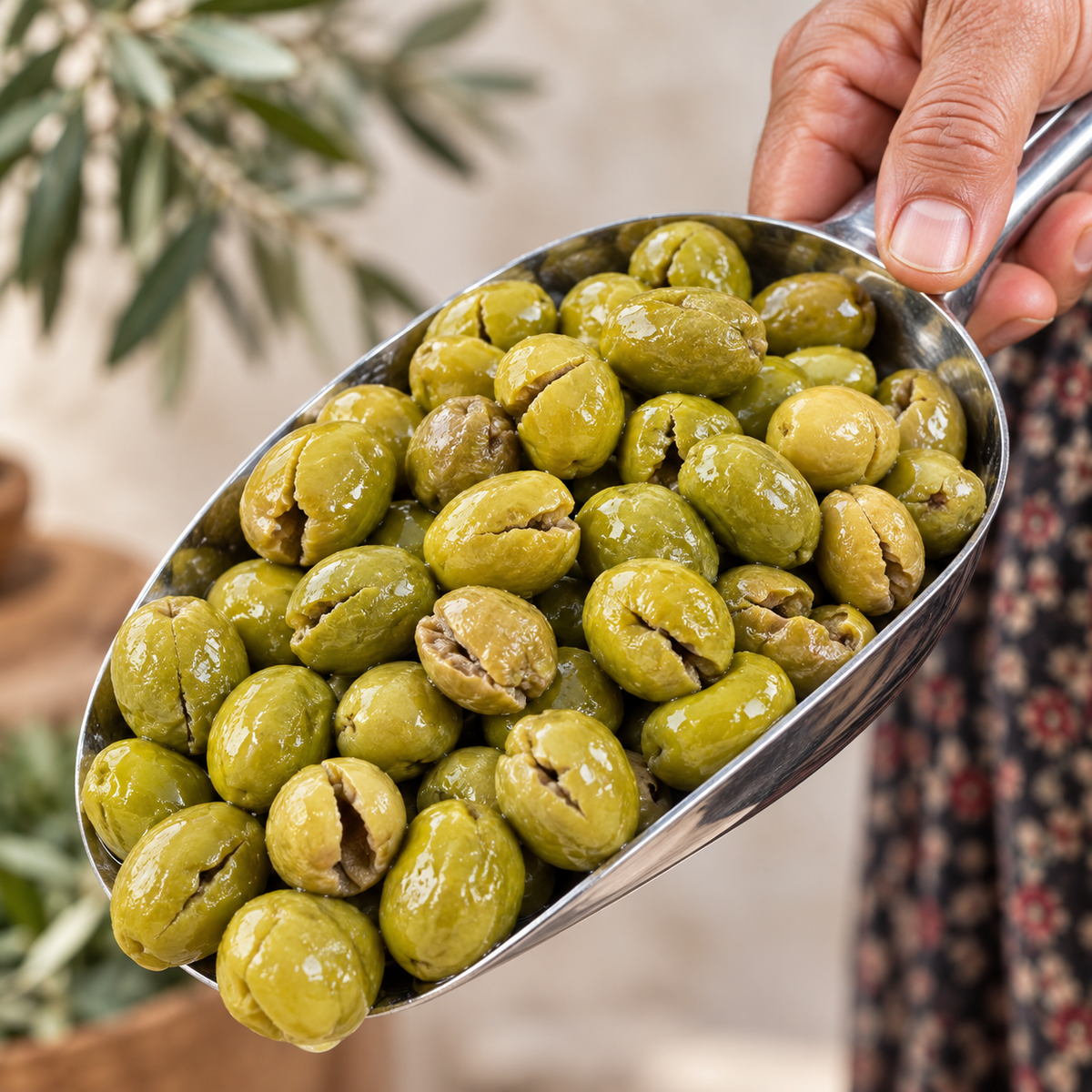Yeşil Kırma Zeytin 1 Kg