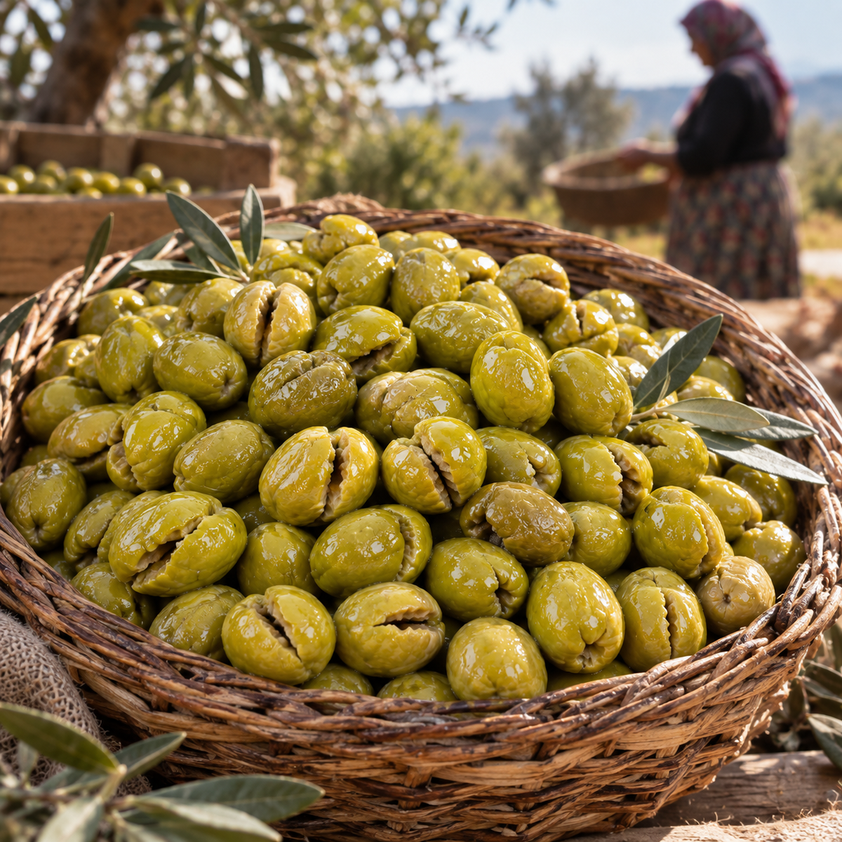 Yeşil Kırma Zeytin 1 Kg